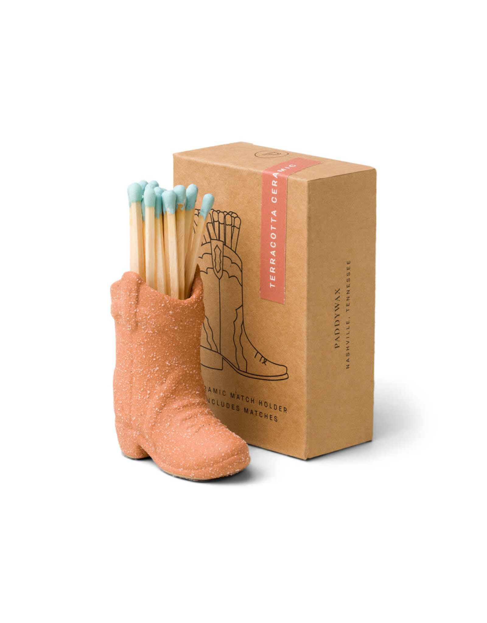 Cowboy Boot Match Holder - Terracotta