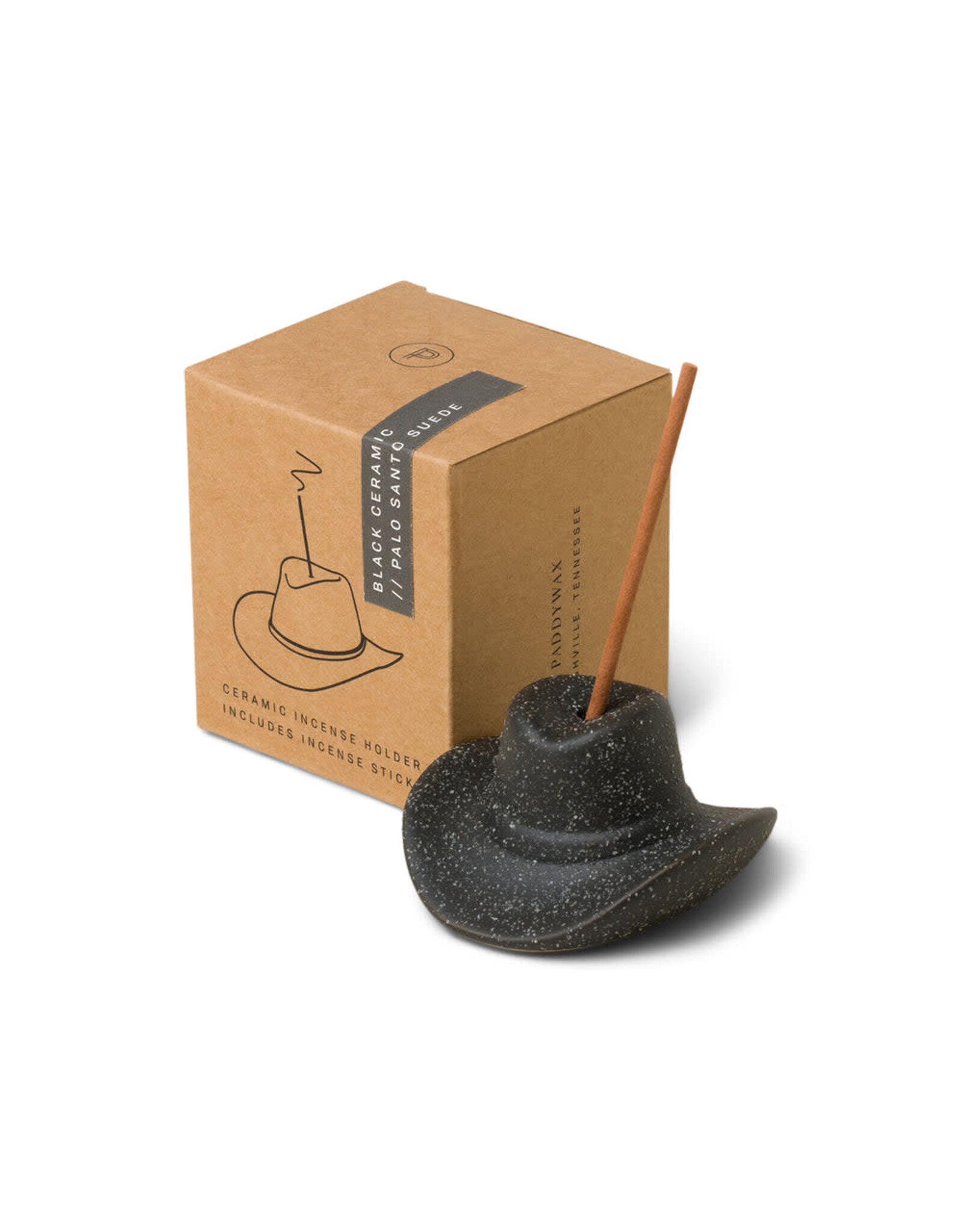 Cowboy Hat Incense Holder - Black