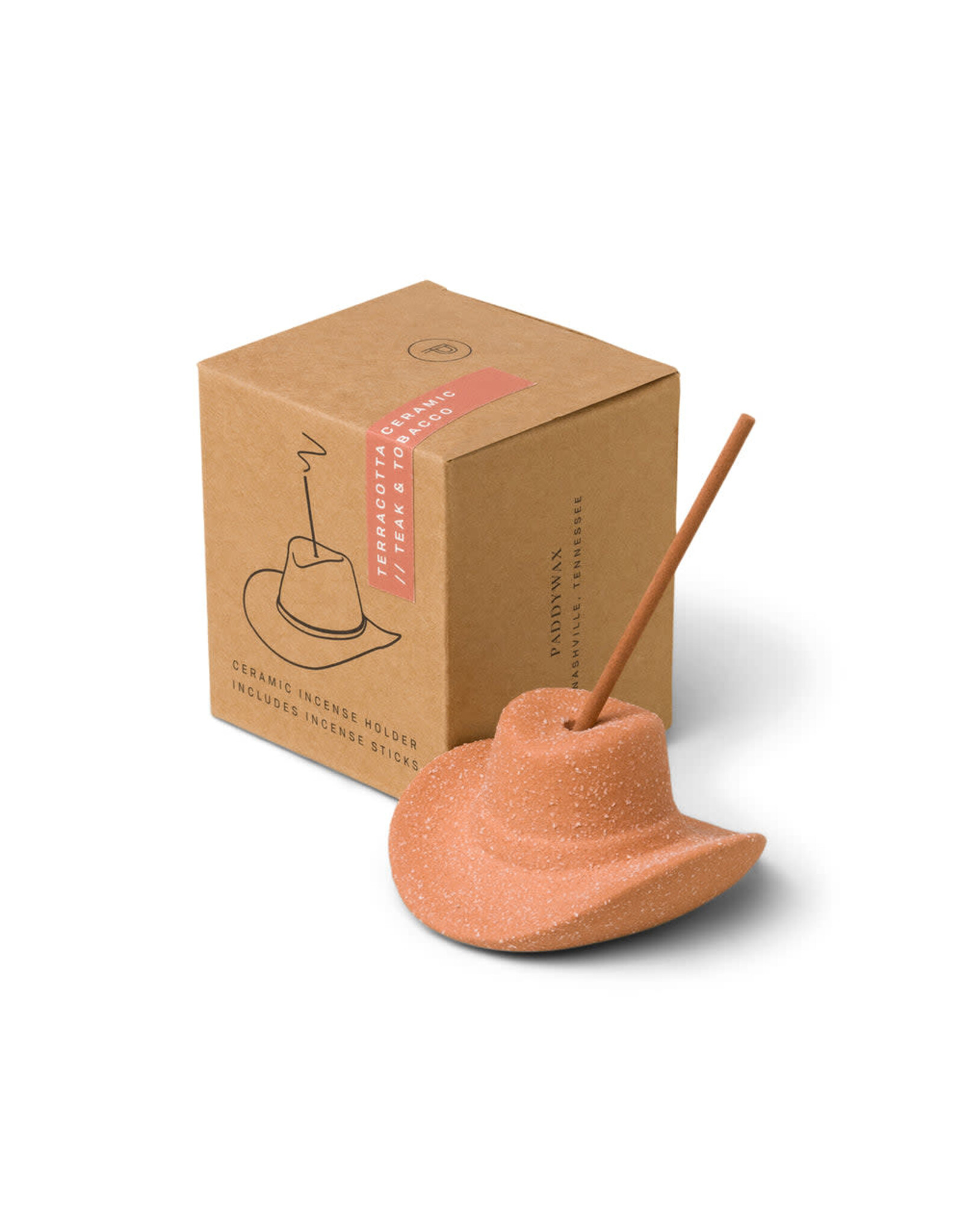Cowboy Hat Incense Holder - Terracotta