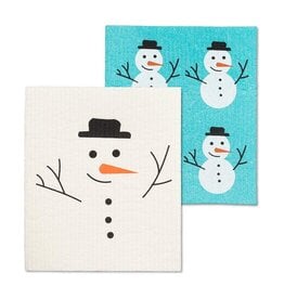 Snowman Swedish Dishcloths - Set of 2
