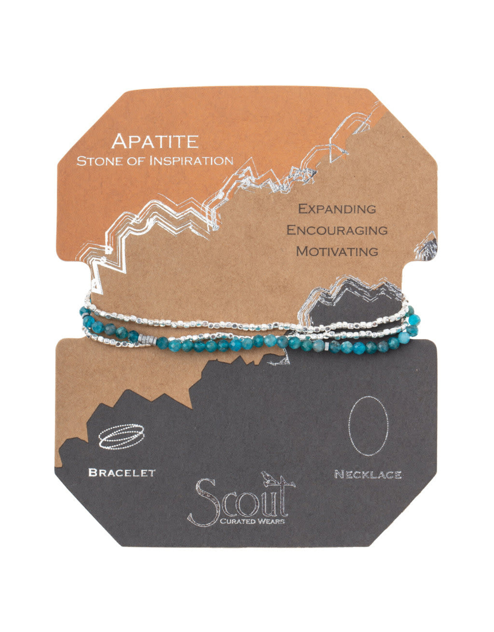 Scout Delicate Stone Bracelet/Necklace- Apatite/Silver