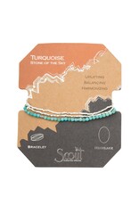 Scout Delicate Stone Bracelet/Necklace- Turquoise/Silver