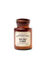 Sea Salt & Sage - Amber Glass Apothecary Candle