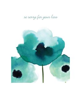 Sympathy - Teal Poppies
