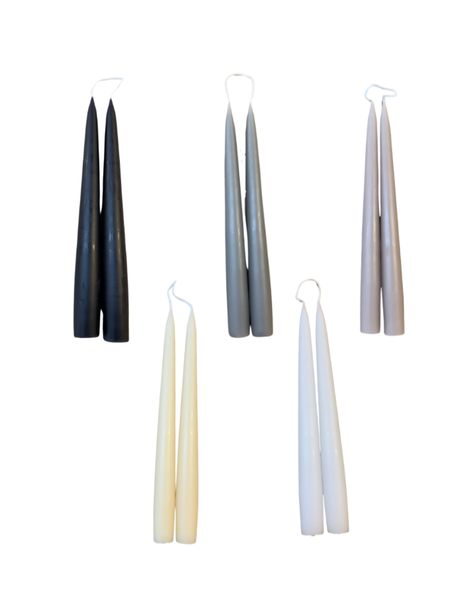 Old Country Design Twilight 10" Taper Candles - Neutrals - Set of 2 -