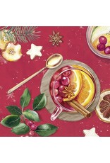 Cocktail Napkin - Mulled Wine-Red