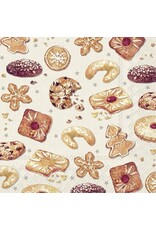 Cocktail Napkin - Baked Cookies - Cream