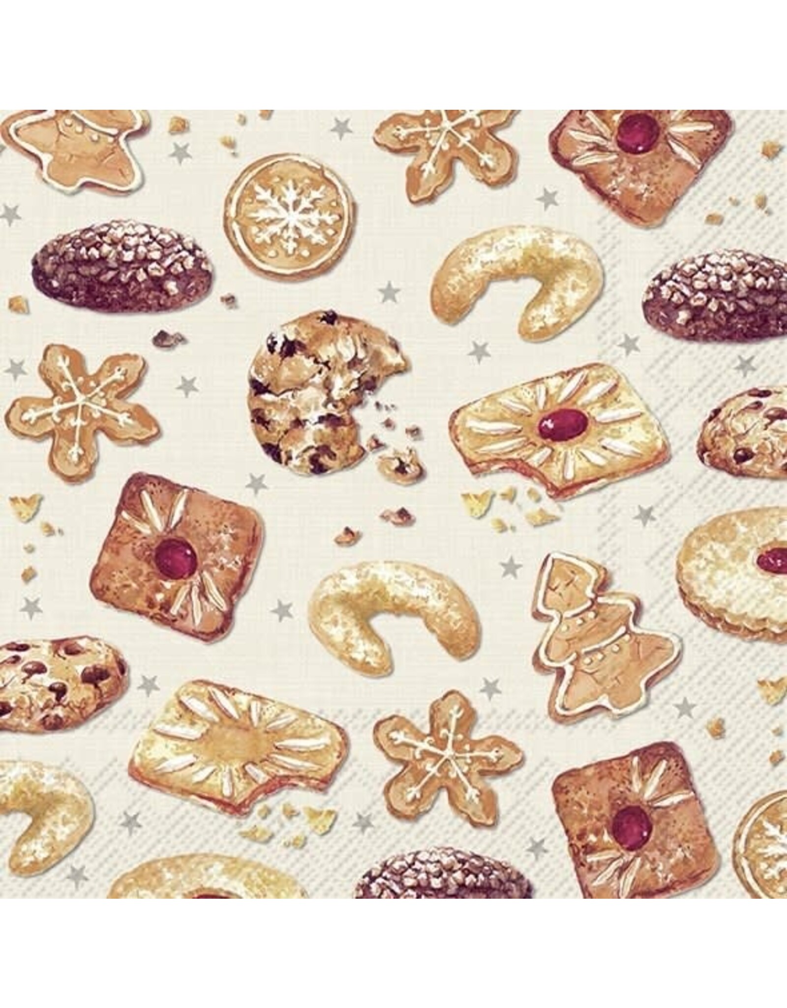 Cocktail Napkin - Baked Cookies - Cream