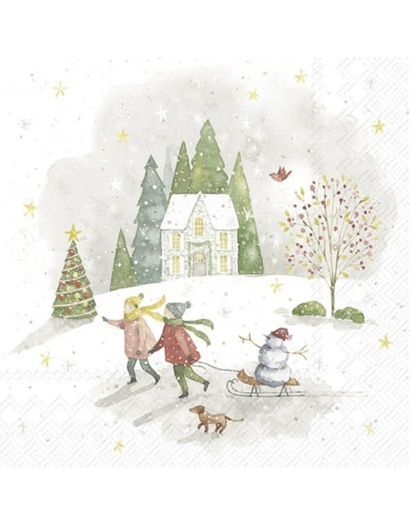 Looking For Christmas - Paper Cocktail Napkin