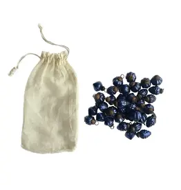 Embossed Recycled Mercury Glass Ornaments/Blue