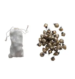 Embossed Mercury Glass Ornaments/Gold