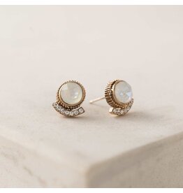 Mimosa Post Earrings - White