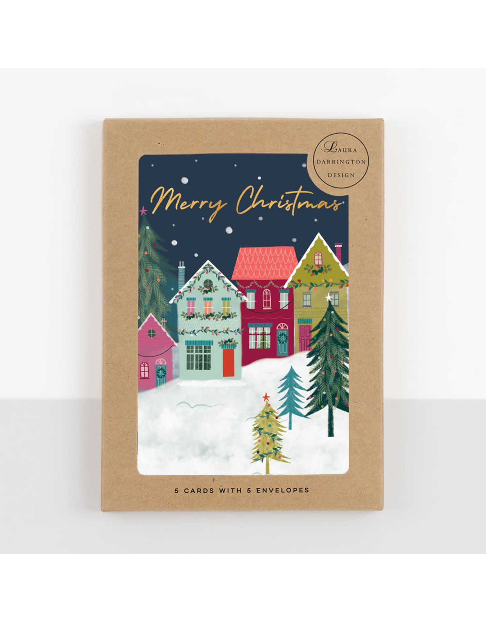 Boxed Cards - Merry Christmas Houses