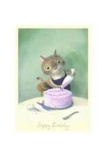 Birthday - Happy Birthday Cat w Cake