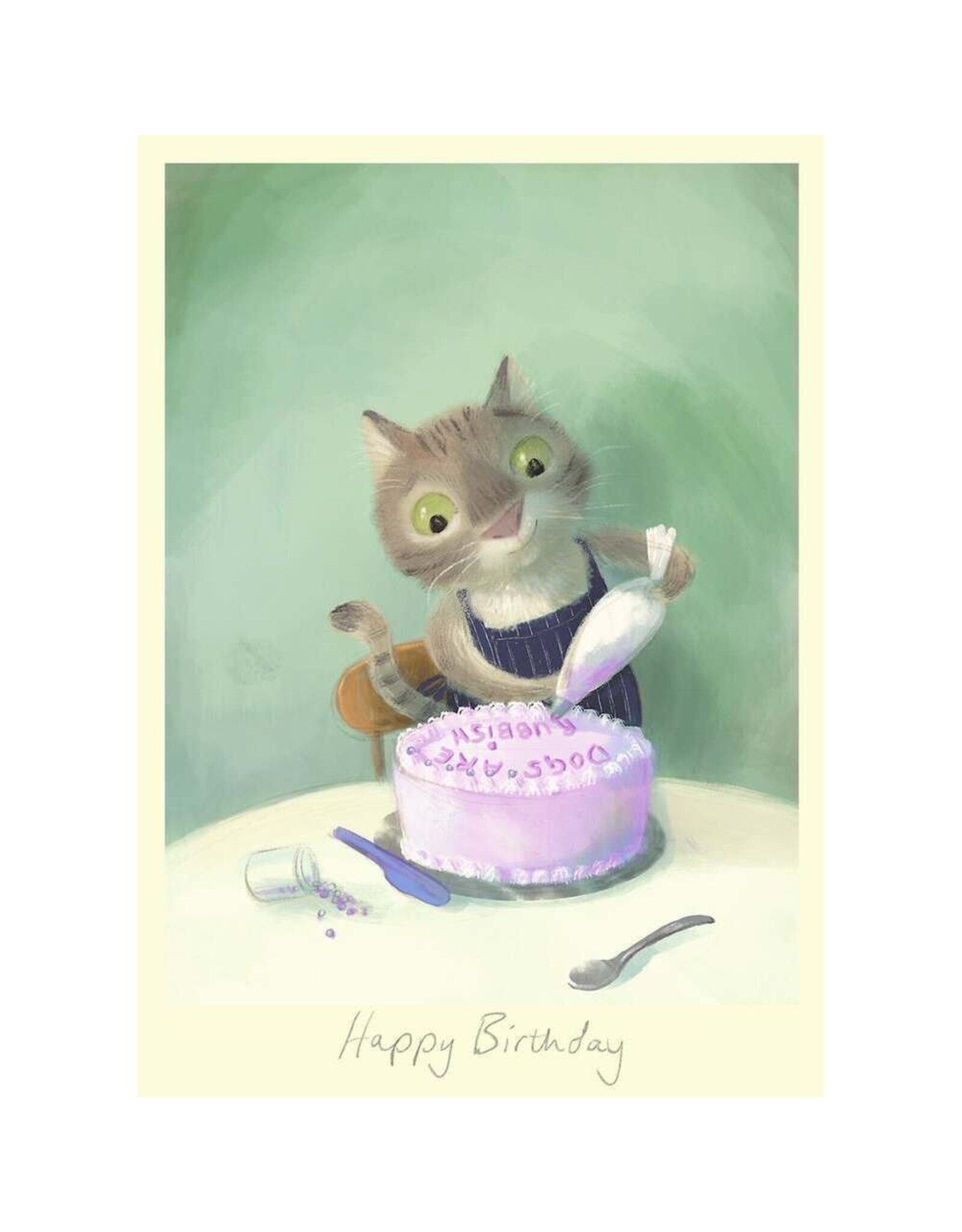 Birthday - Happy Birthday Cat w Cake