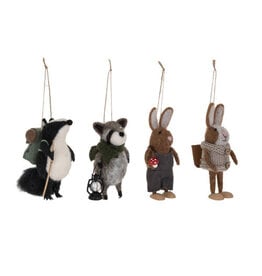 Wool Forrest Animal Ornament -