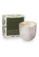 Illume Large Crackle Glass Candle - Balsam & Cedar