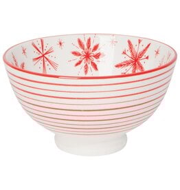 Snowflakes Stamped Bowl - 4"