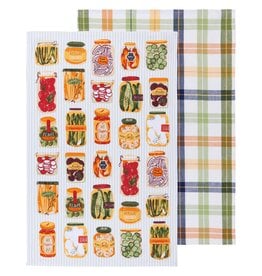 Pickling Printed Dishtowels - Set of 2