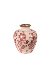 5" Ceramic Bud Vase - Pink Toile