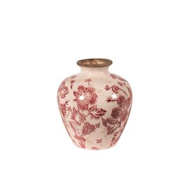 5" Ceramic Bud Vase - Pink Toile