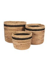 Natural w Black Stripe Basket