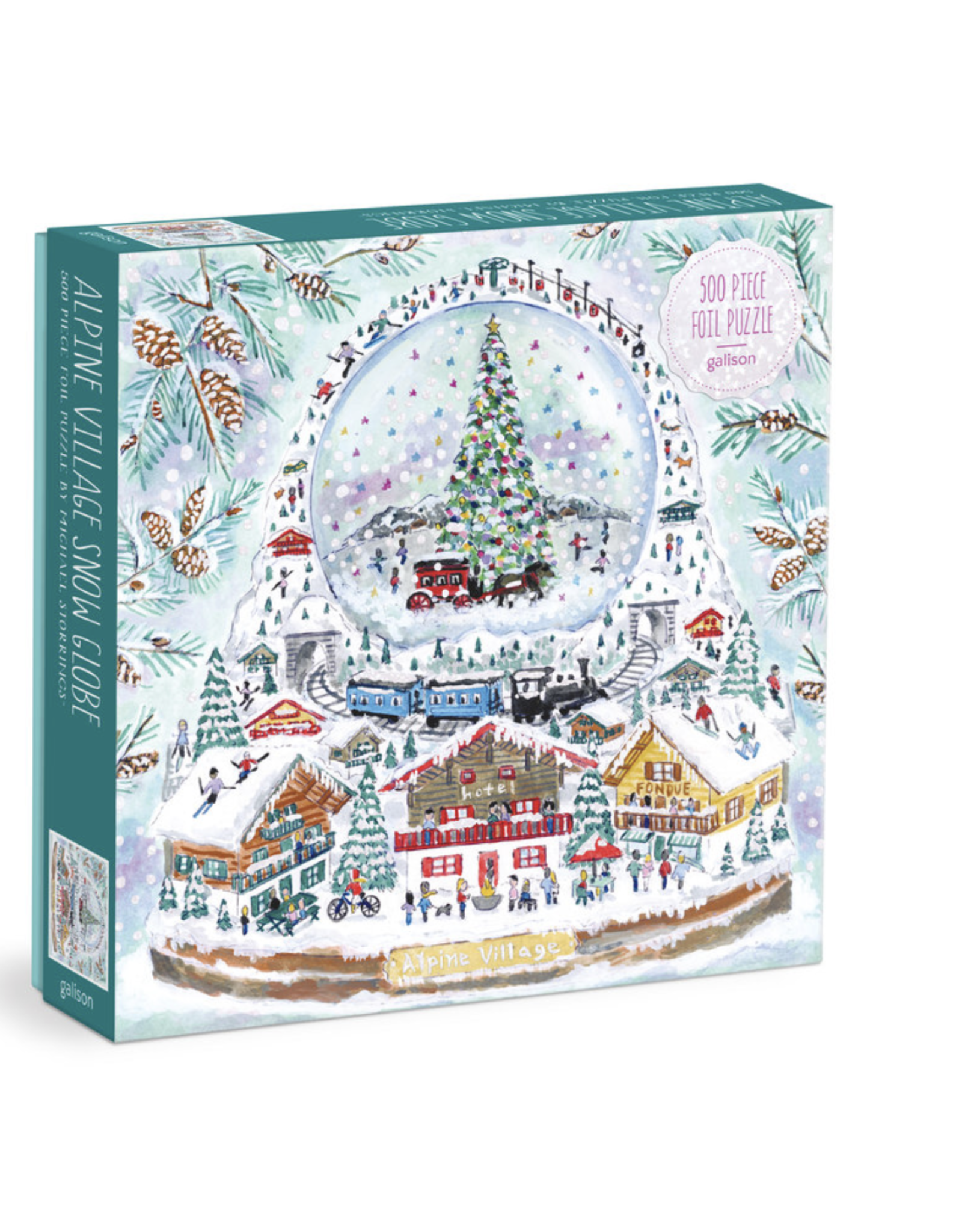 Alpine Village Snowglobe 500 Piece Foil Puzzle