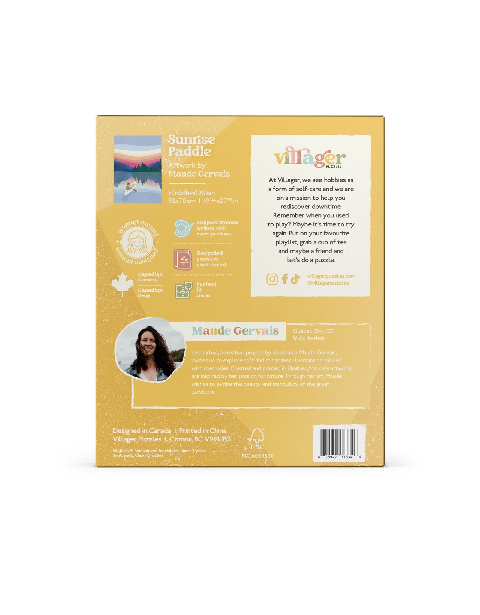 Villager Puzzles Sunrise Paddle 1000 Piece Puzzle