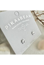 Pika & Bear Estelle Tiny Paws Stud Earrings - Sterling Silver