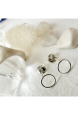 Pika & Bear Eclipse Circle Style Stud Earrings - Sterling Silver