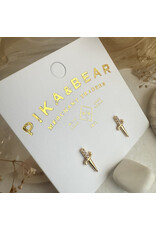 Pika & Bear Bruté Dagger Stud Earrings