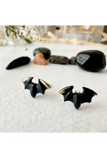 Pika & Bear Lugosi Porcelain Bat Stud Earrings