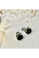 Pika & Bear Mew Porcelain Cat Face Stud Earrings