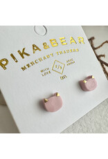 Pika & Bear Mew Porcelain Cat Face Stud Earrings