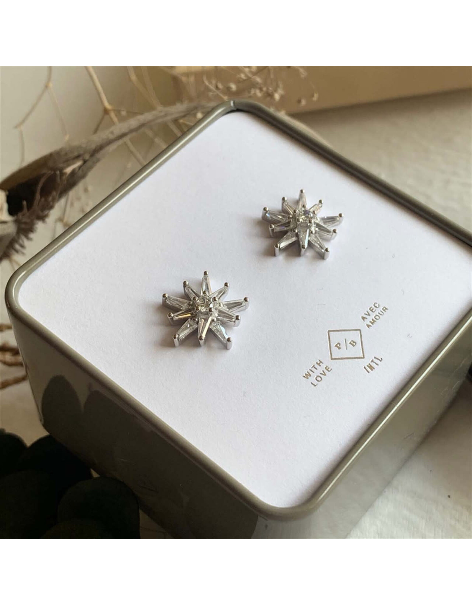 Pika & Bear Sirius Swarovski Crystal Stud Earrings - Sterling Silver