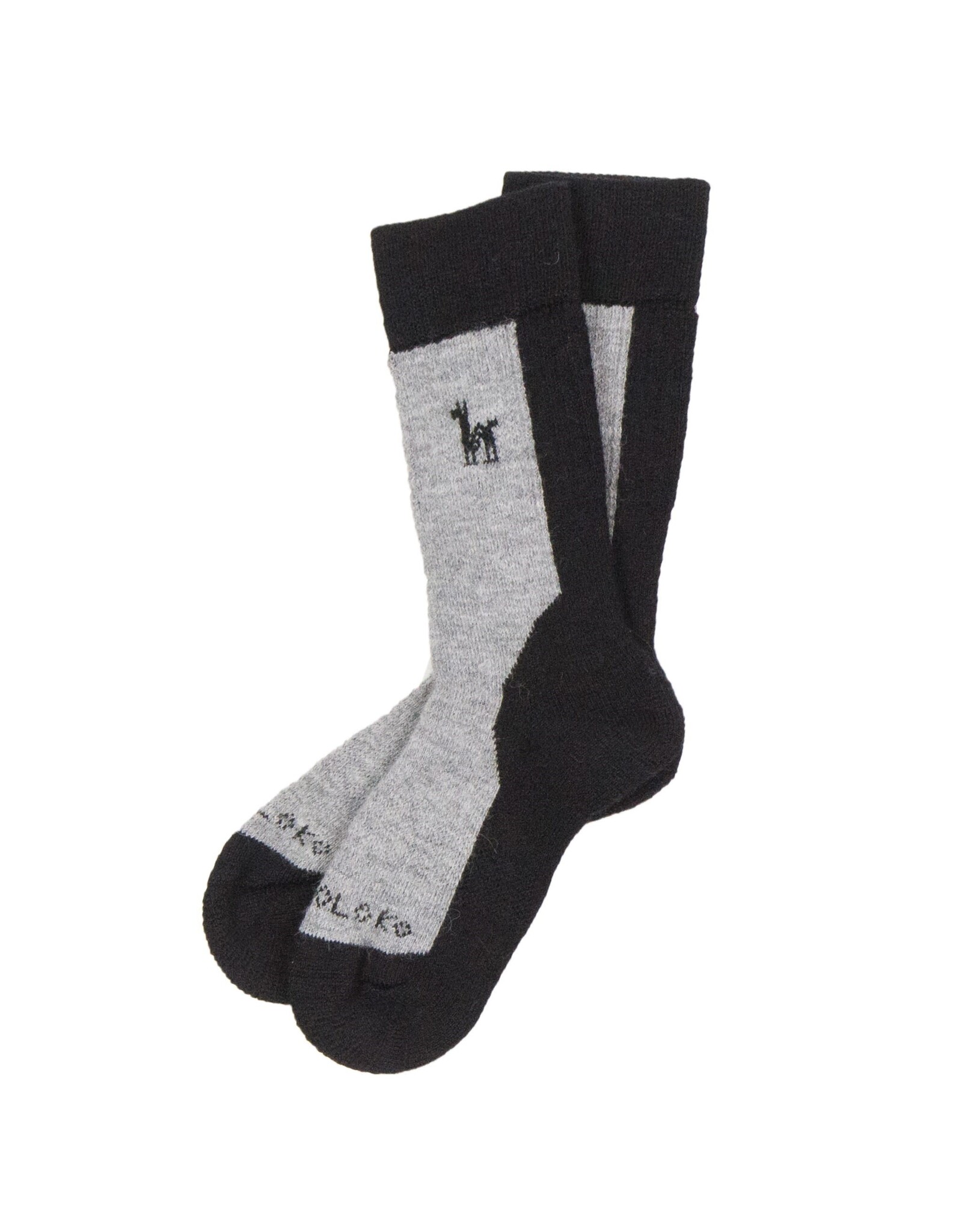 Pokoloko Black Alpaca Hiker Socks