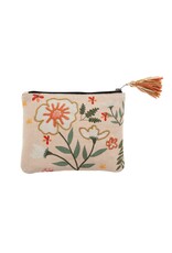 Spring Bloom Embroidered Pouch