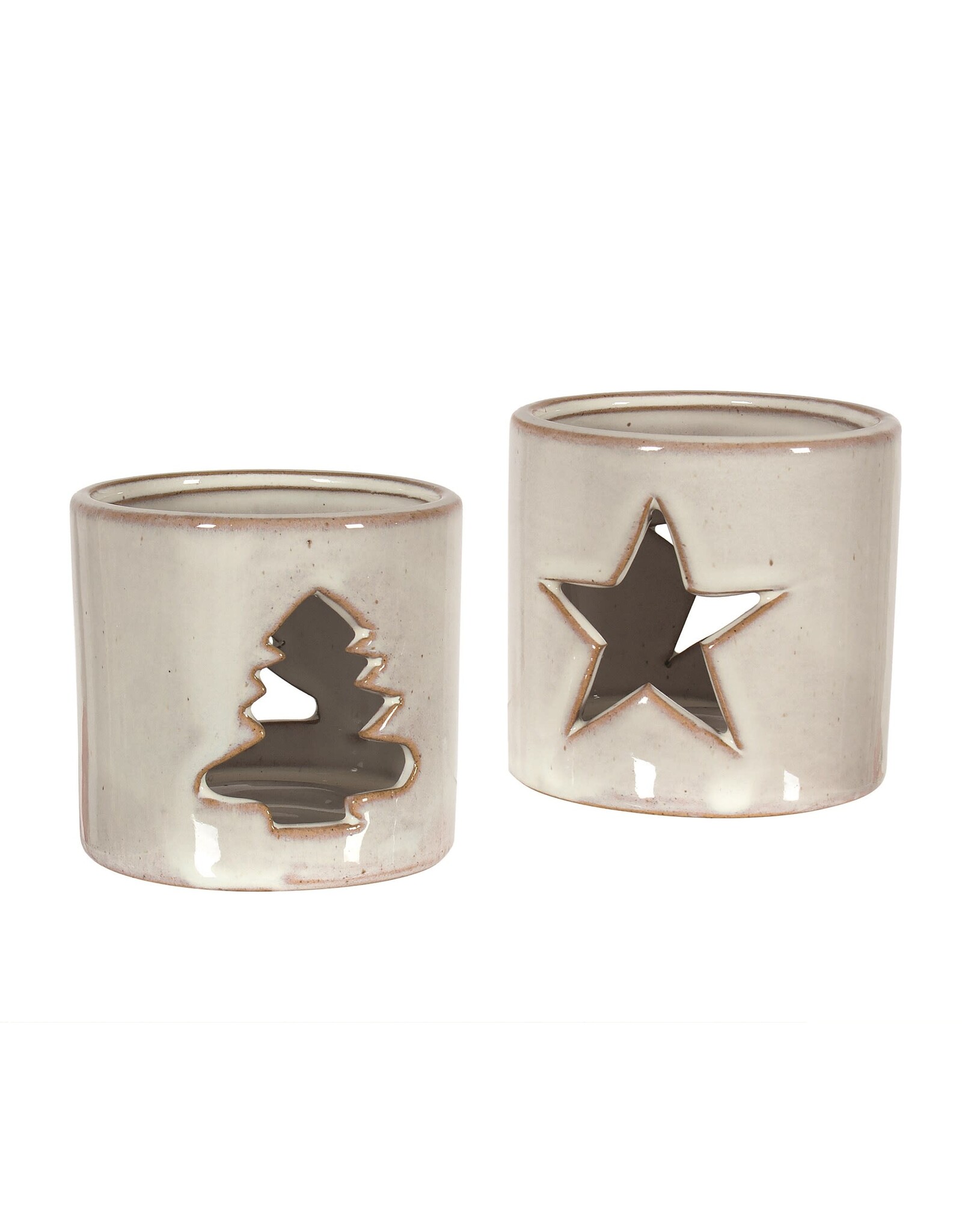 Cutout Ceramic Tealight Holder -