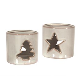 Cutout Ceramic Tealight Holder -