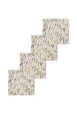 Lavender Printed Napkins - Set/4