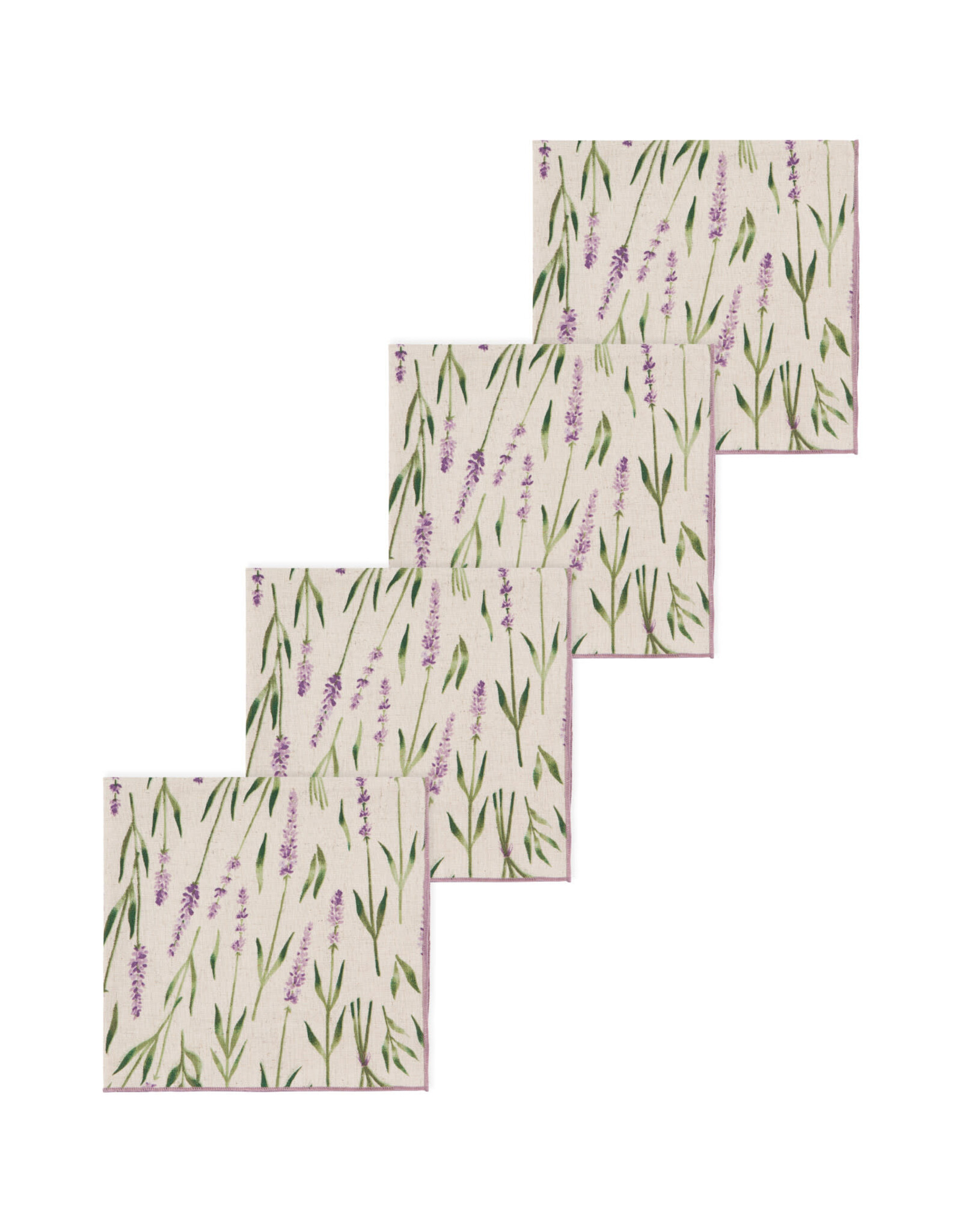 Lavender Printed Napkins - Set/4