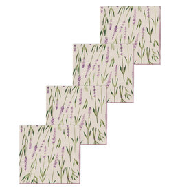 Lavender Printed Napkins - Set/4