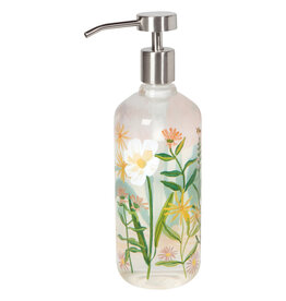 Bees & Blooms Glass Soap Pump