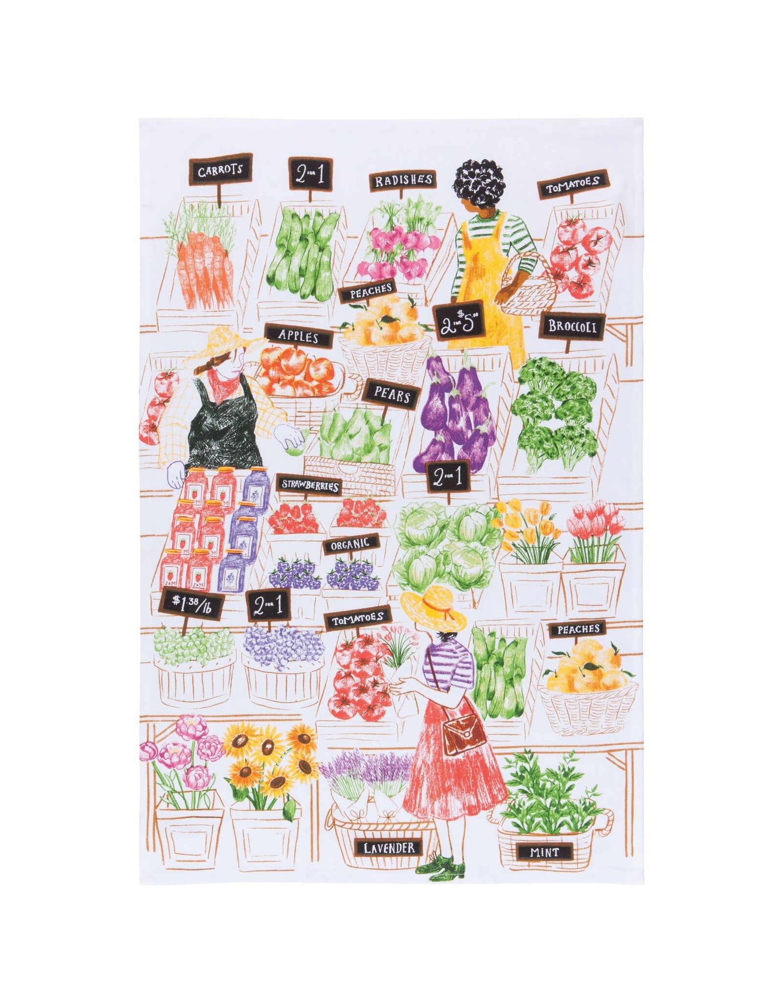 Locally Grown Printed Tea Towel