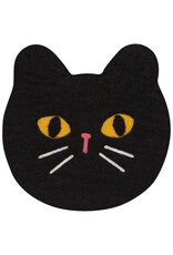 Black Cat Felted Wool Trivet