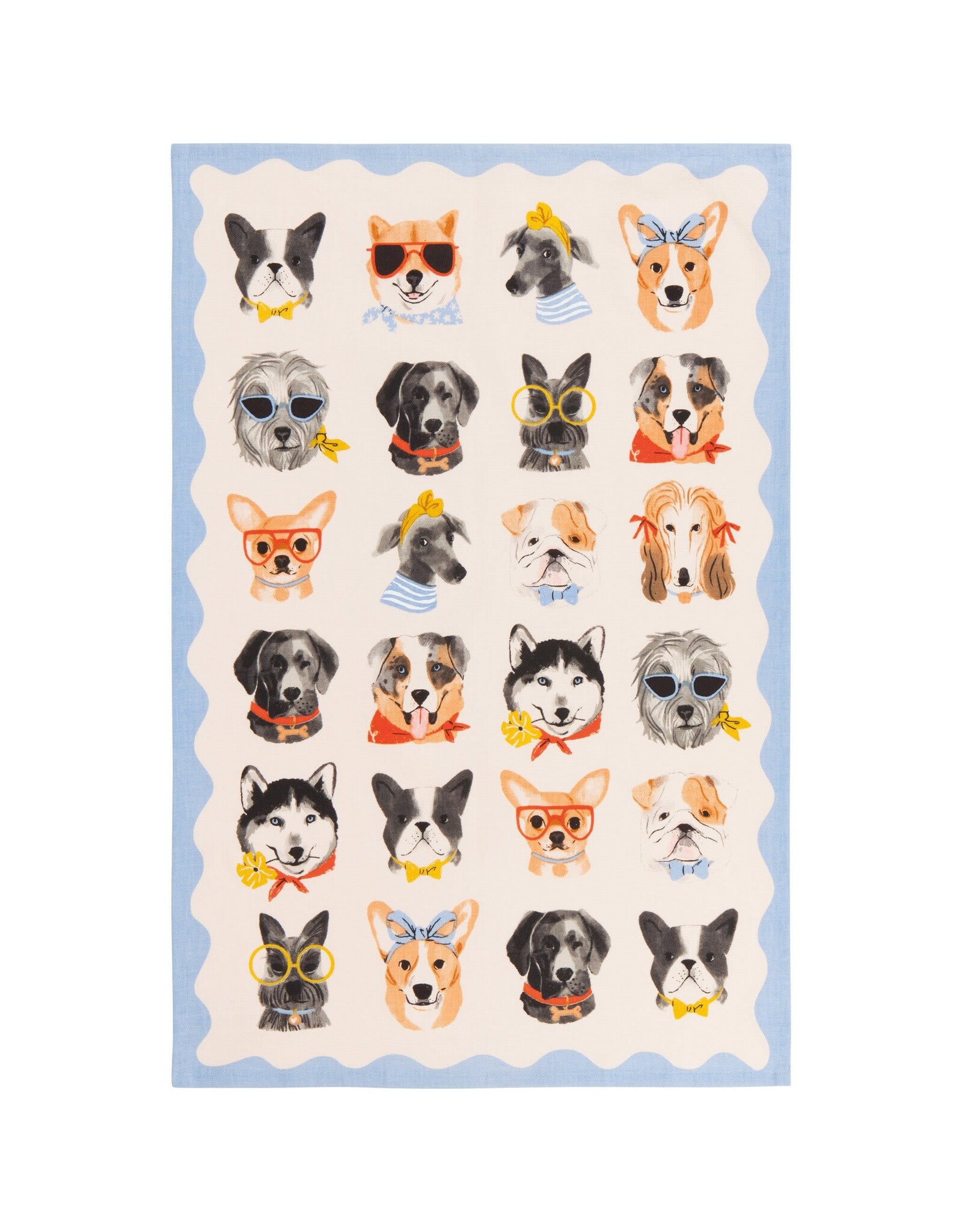 Uptown Dogs Printed Dishtowel