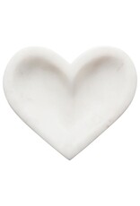 Small White Marble Heart Shaped Dish