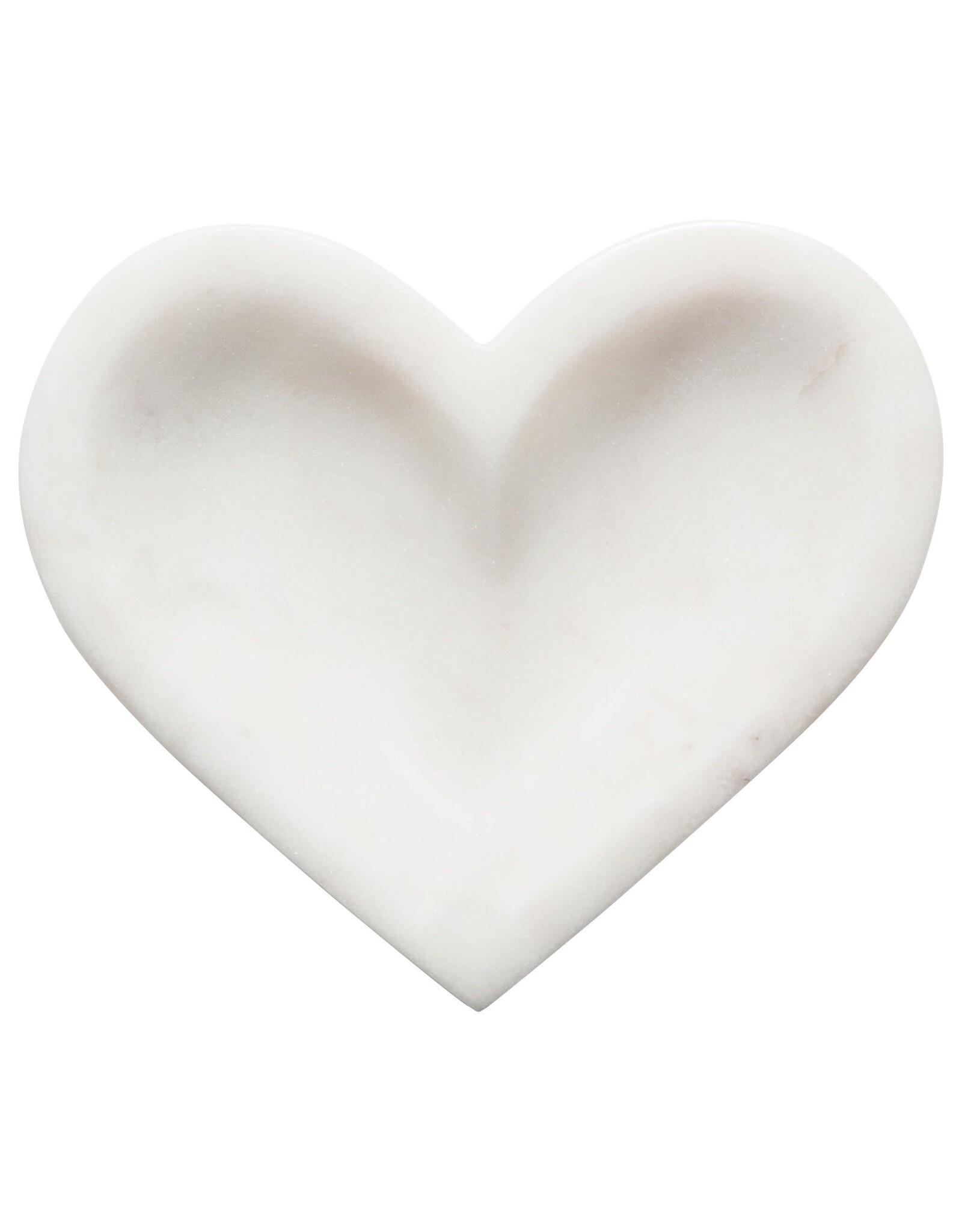 Small White Marble Heart Shaped Dish