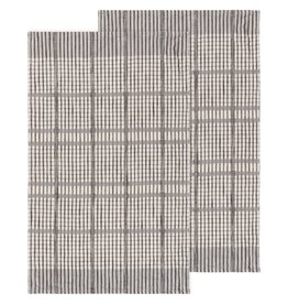 Pewter Finley Check Dishtowels Set/2