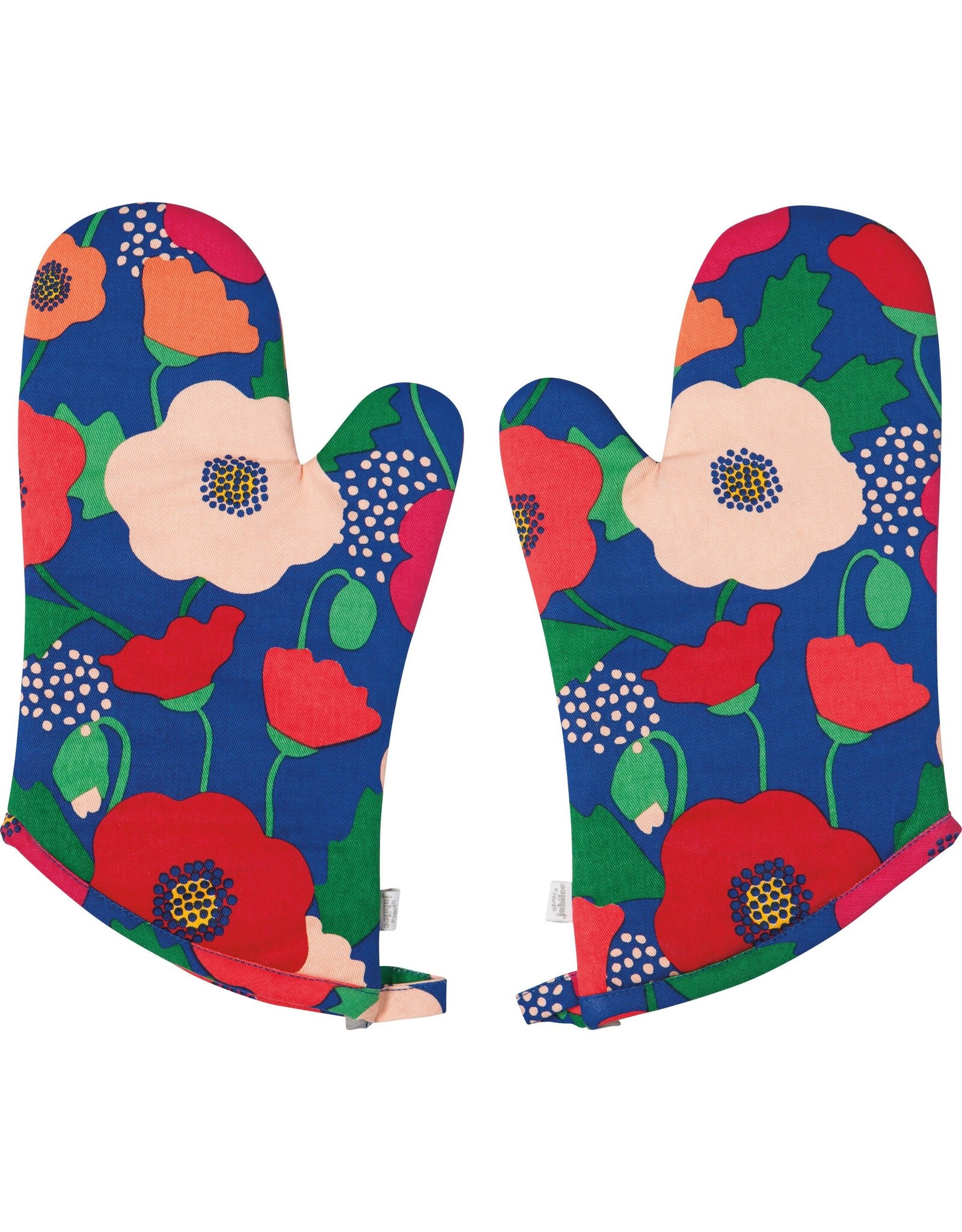 Poppy Oven Mitts Set/2